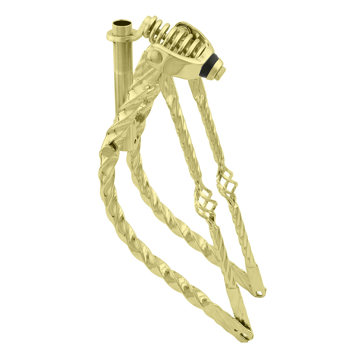 20 Lowrider Bent Square Spring Fork 1 Inch W/Twisted Cage...